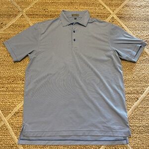 PETER MILLAR summer comfort men’s L blue stripe polo